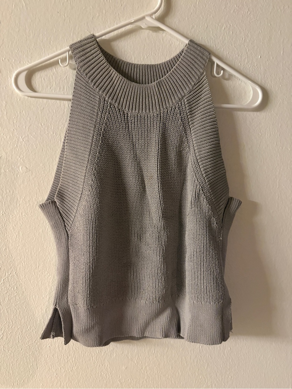 Wilfred Light Gray Ribbed Knit Tank